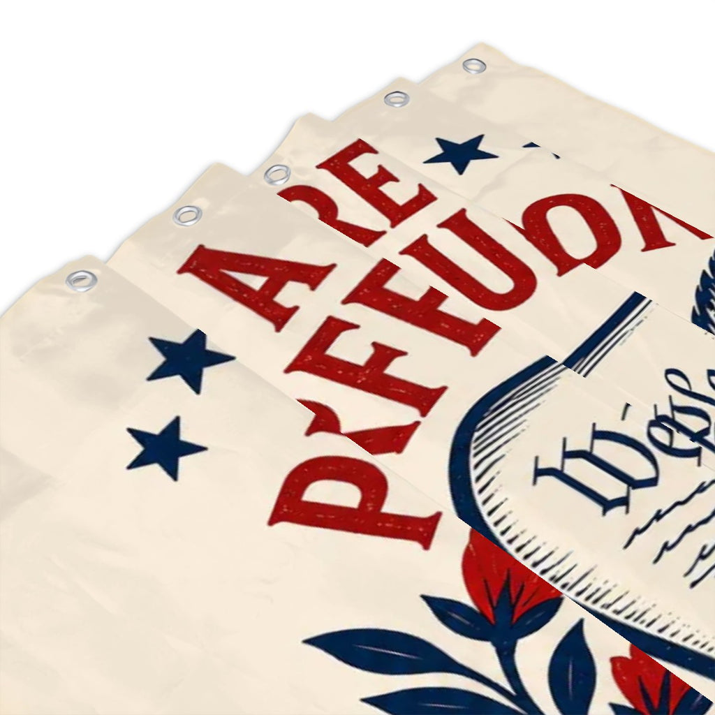 A More Perfect Union Shower Curtain – Constitution 250th Anniversary Patriotic Decor - Sandy Beach