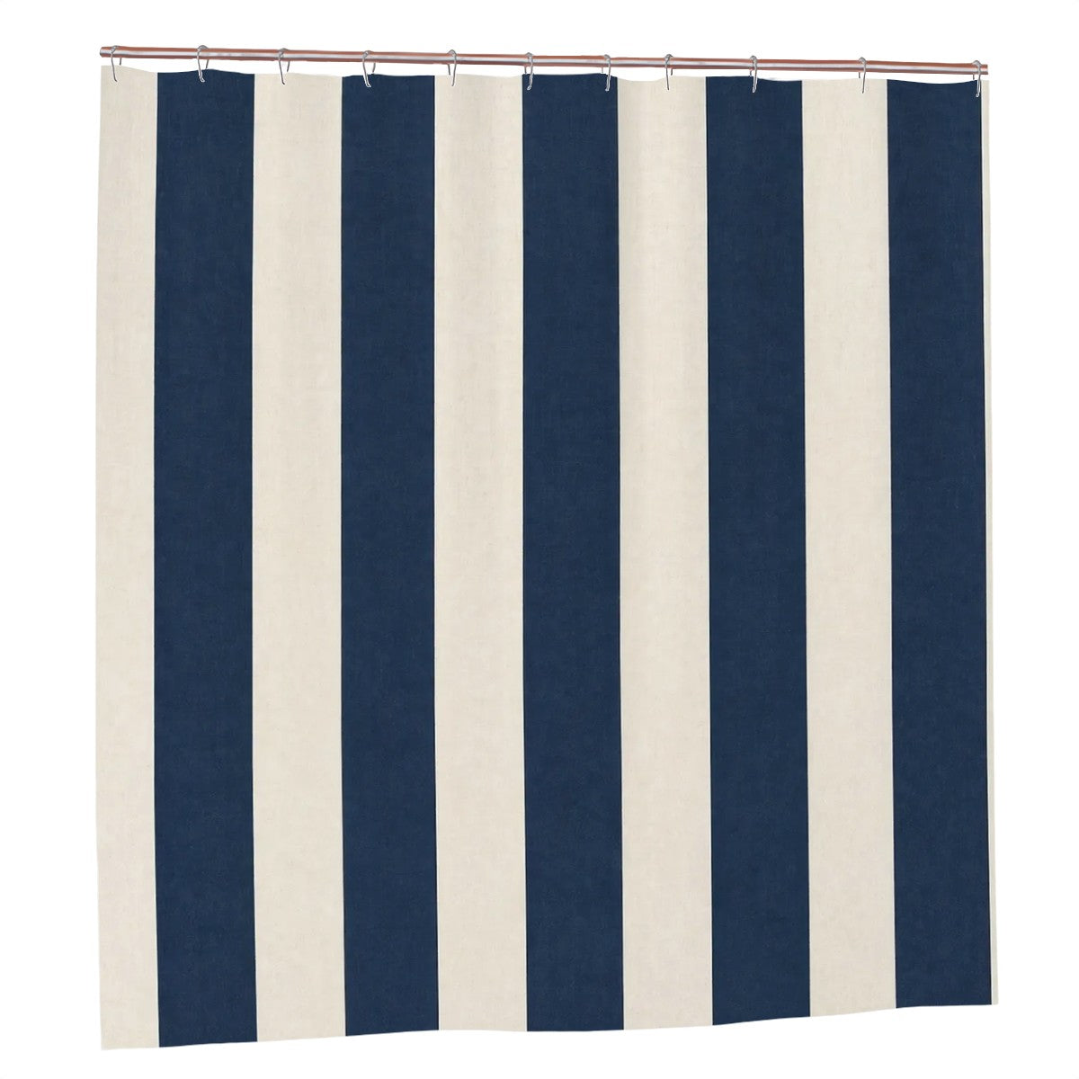 Sandy Beach bathroom decor shower curtain with ocean-themed design, hanging in a modern bathroom setting