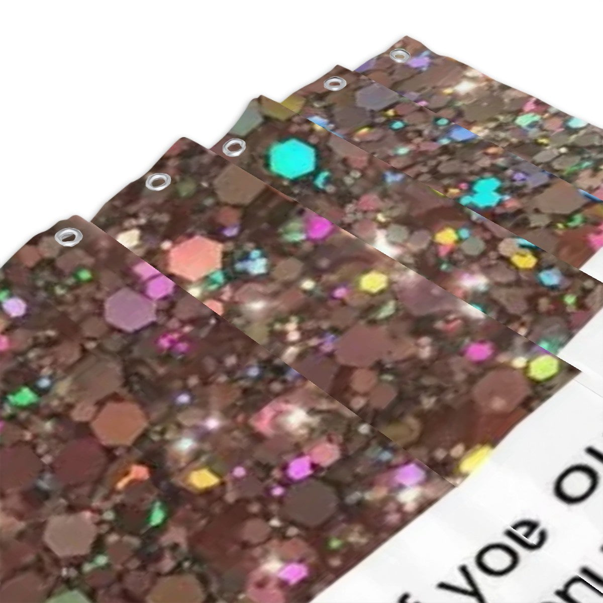 "Keep Evolving" Glitter Affirmation Shower Curtain