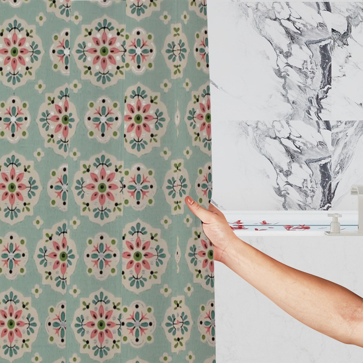 Vintage Botanical  Shower Curtain