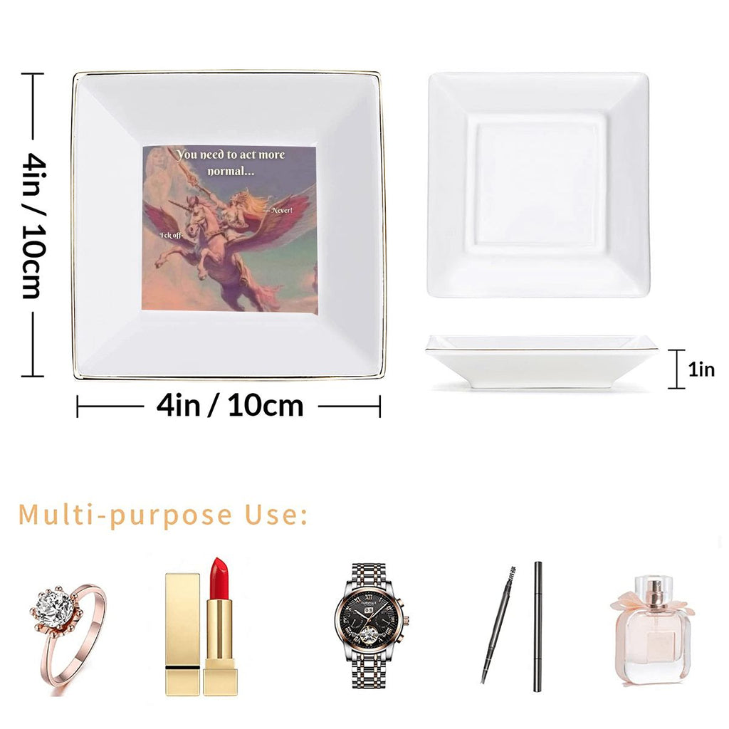 She-Ra Gold Trim Ceramic Jewelry Dish