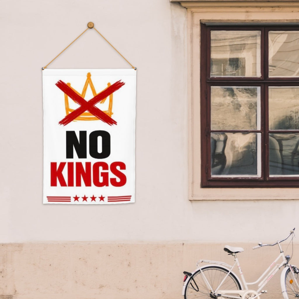 No Kings crown graphic Garden Flag