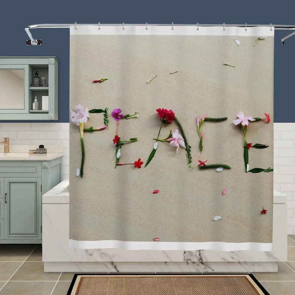 Flower Petal "Peace" Shower Curtain