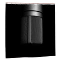 Sandy Beach studio microphone shower curtain with printed microphone design for bathroom decor.