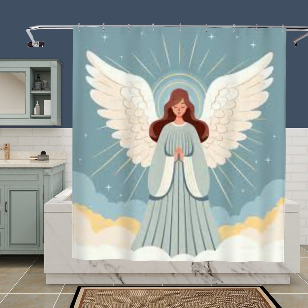 Praying Angel Shower Curtain