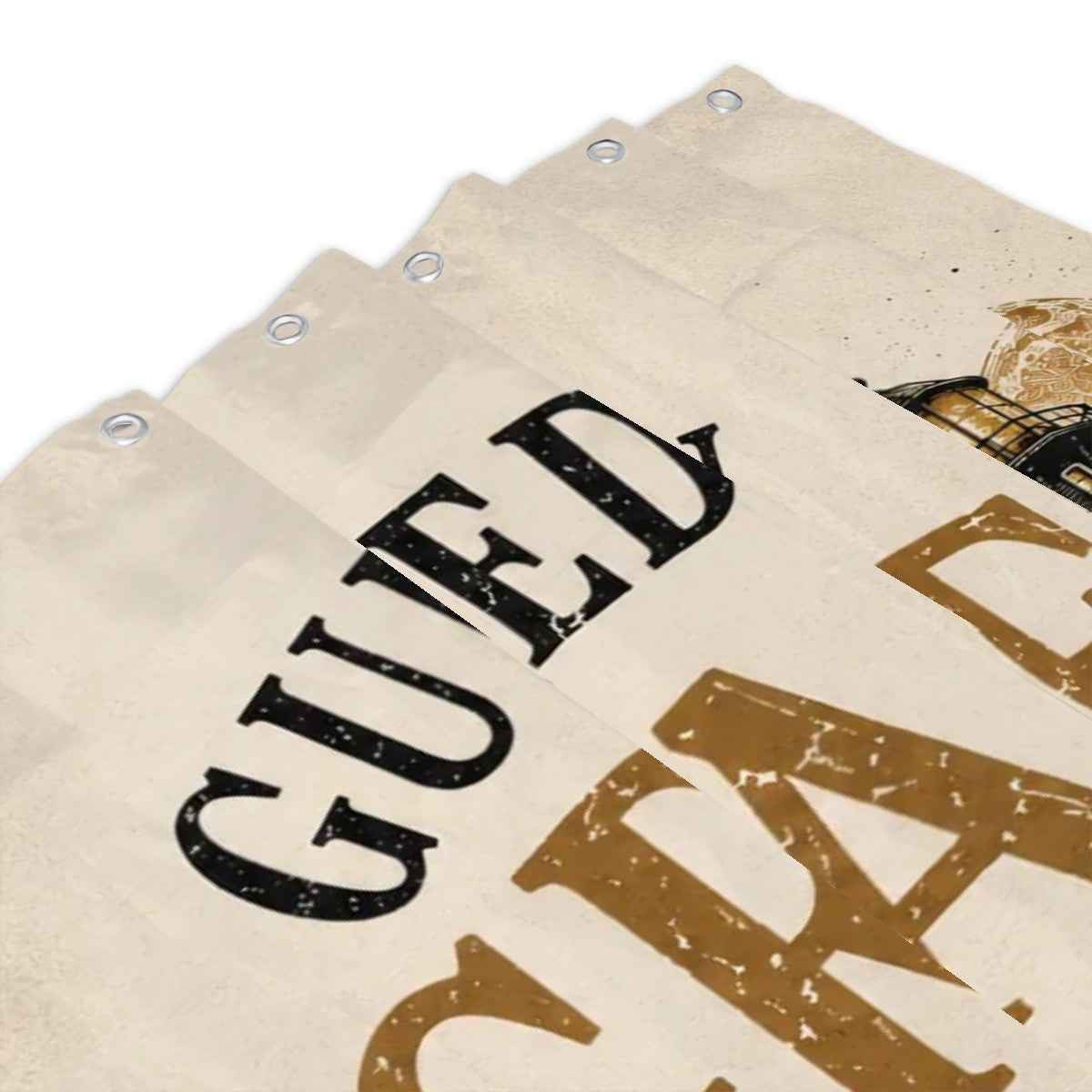 Guided by Grace Shower Curtain – Ephesians 2:8 Christian Lighthouse Bathroom Decor