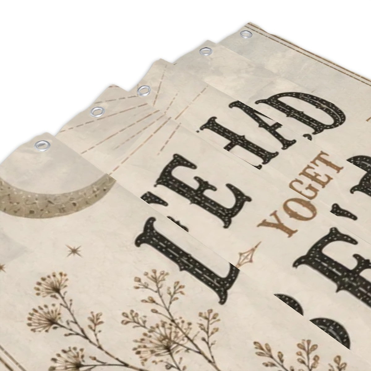 Life Is Hard Better or Bitter You Decide Shower Curtain – Inspirational Coastal Botanical Bathroom Decor