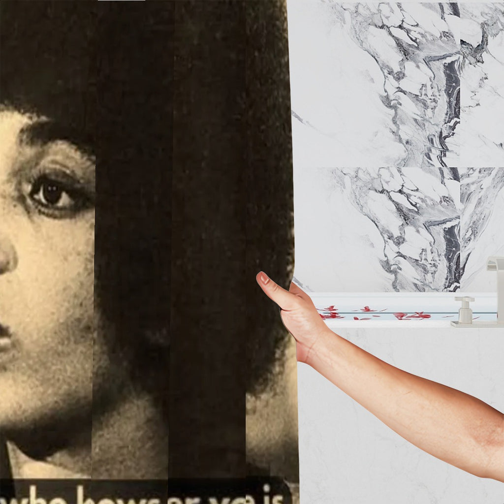 Angela Davis "Knows Her Voice" Portrait Shower Curtain