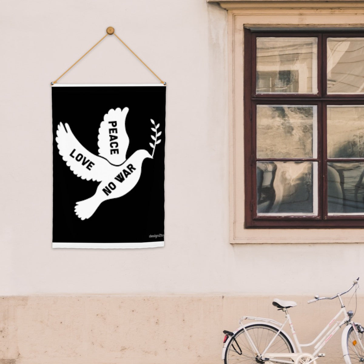 Love Peace No War Dove garden flag