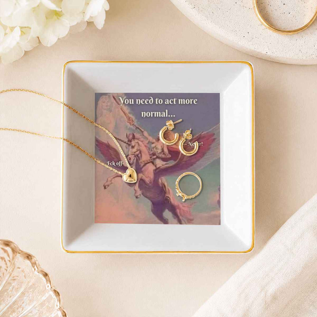 Gold Trim Jewelry Dish She-ra