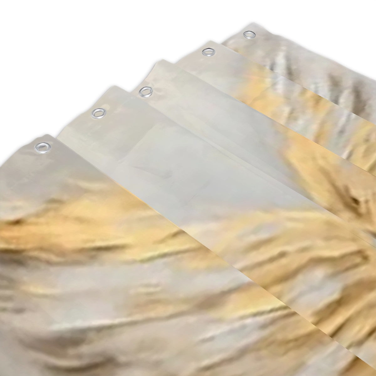 Gold Angel Wings Shower Curtain