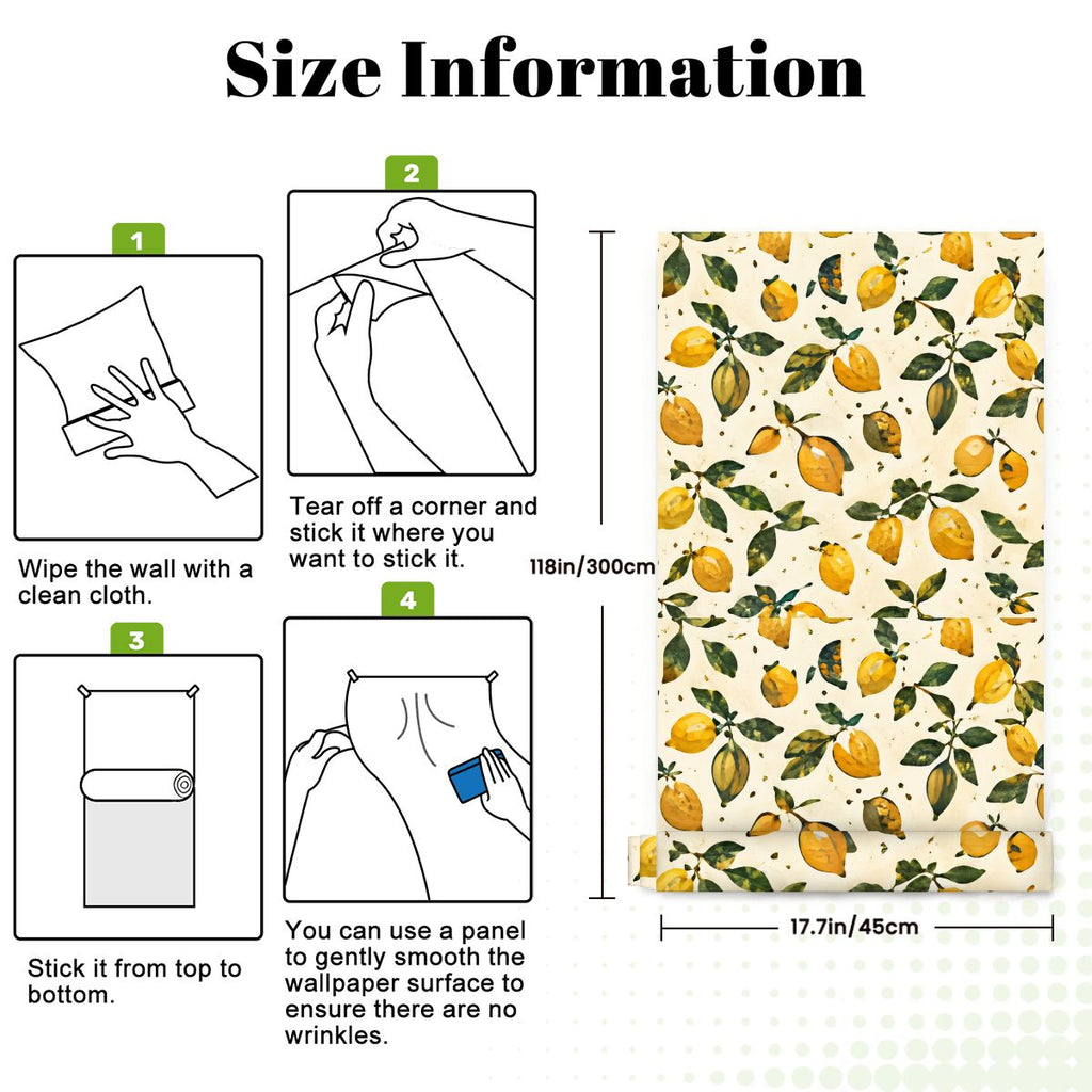 Installation guide for lemon pattern shower curtain with size dimensions 118in by 17.7in.