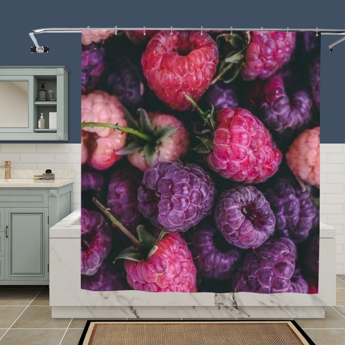 Fresh Berries Photographic Shower Curtain