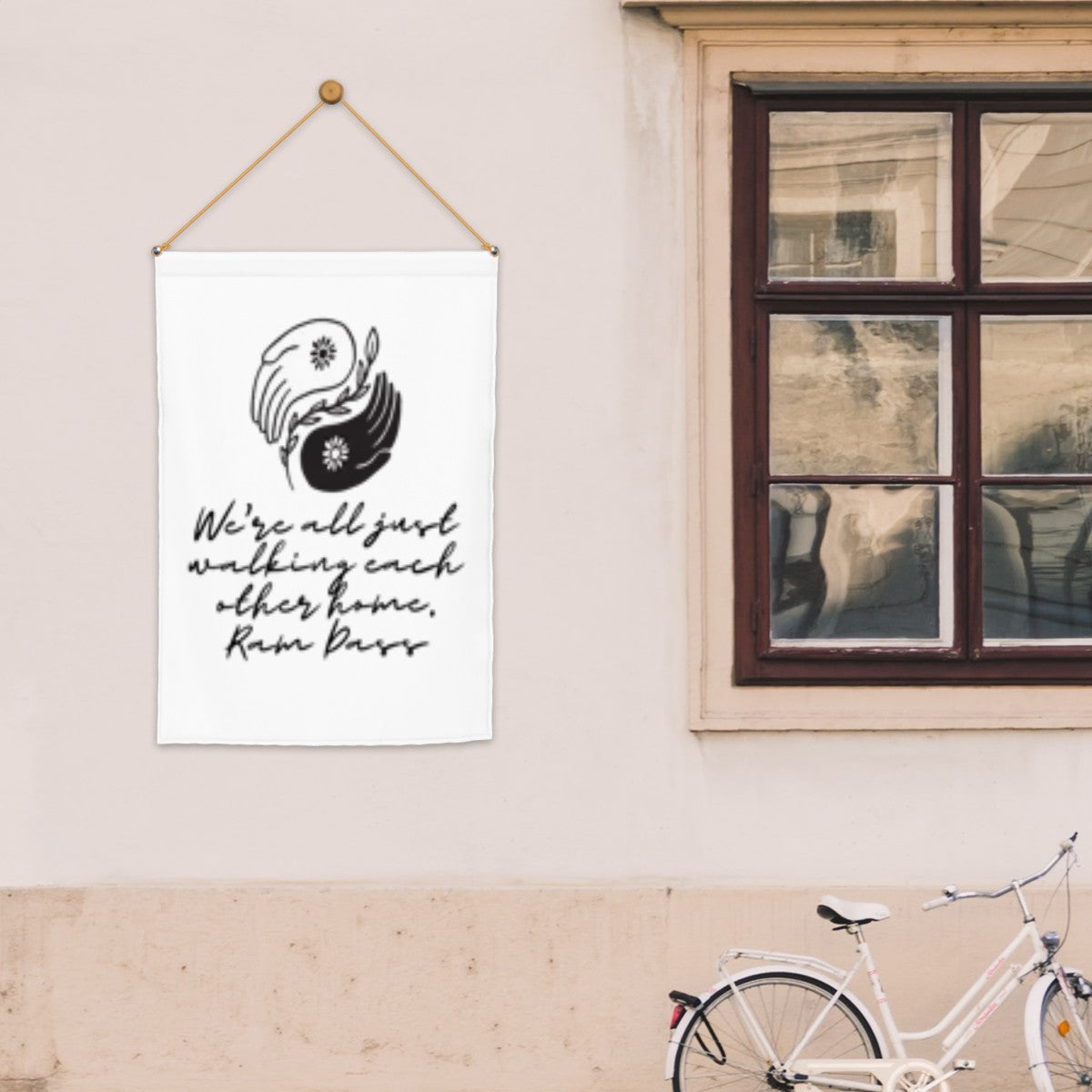 Yin Yang Hands Garden Flag