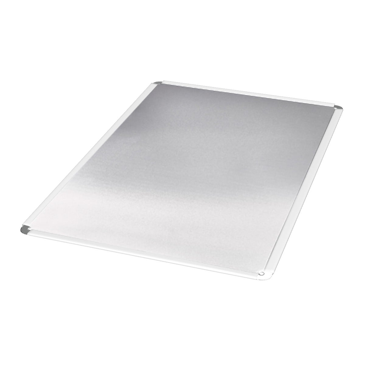 Clear rectangular acrylic sign or display board on a white background