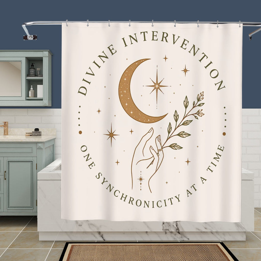Sandy Beach bathroom decor shower curtain featuring a scenic ocean and sandy beach design, ideal for bathroom decor.