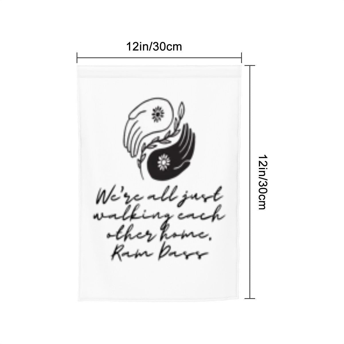Yin Yang Hands Garden Flag