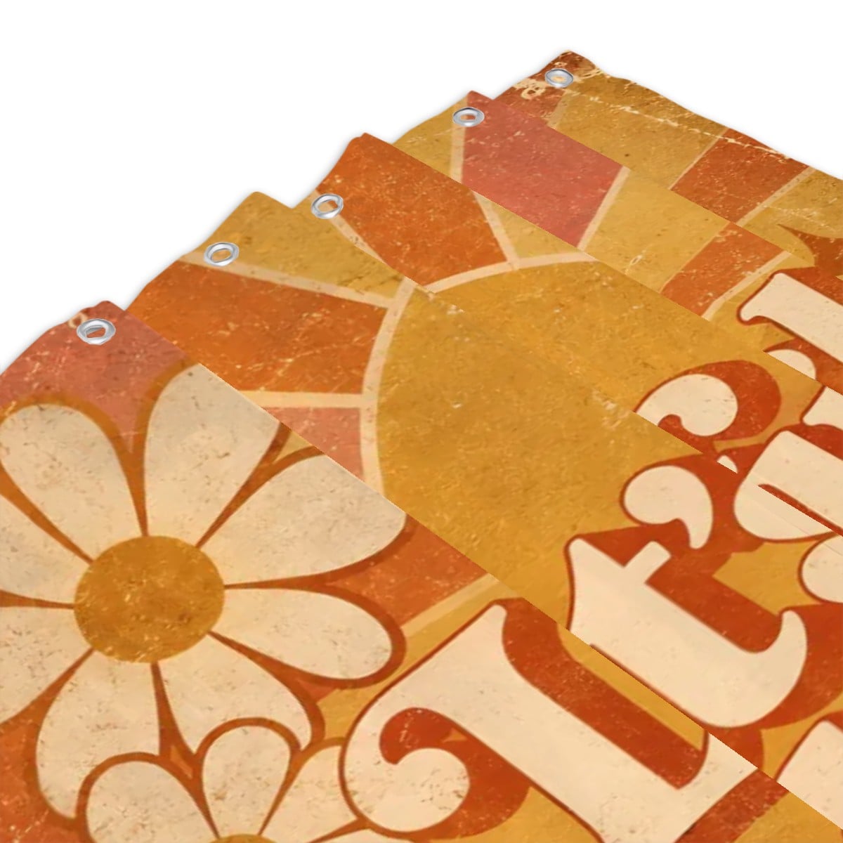 Buttercup Floral Shower Curtain - 72" x 72" Waterproof Yellow Print