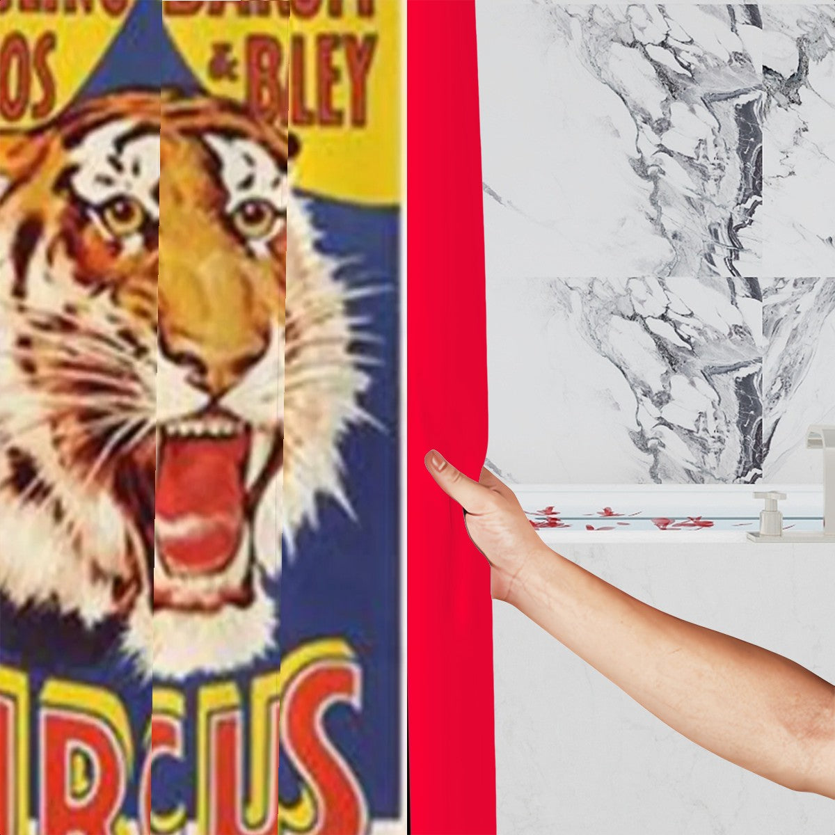 Ringling Bros Barnum & Bailey Circus Shower Curtain | Vintage Poster