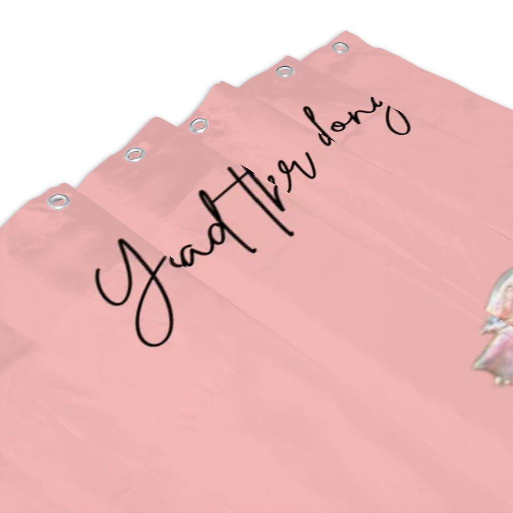 Sandy Beach bathroom decor shower curtain featuring a vibrant design with empowering "You had the power all along" message.