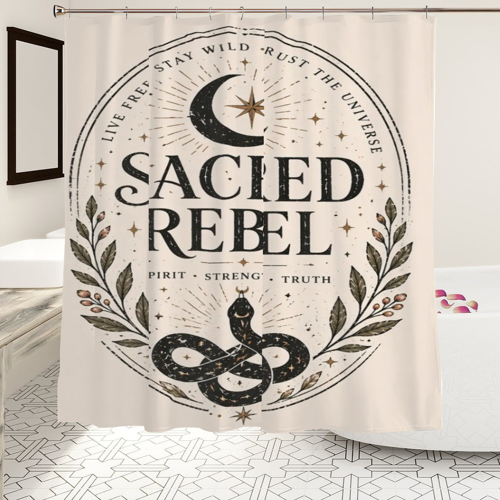 Sandy Beach bathroom decor shower curtain with ocean and sand beach scene in a natural fabric design