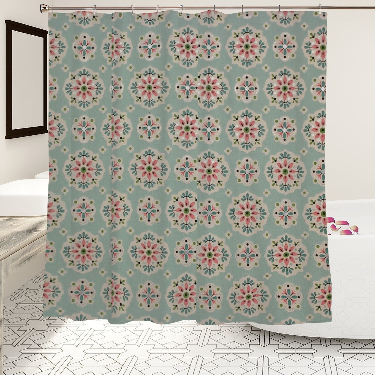 Vintage Botanical  Shower Curtain
