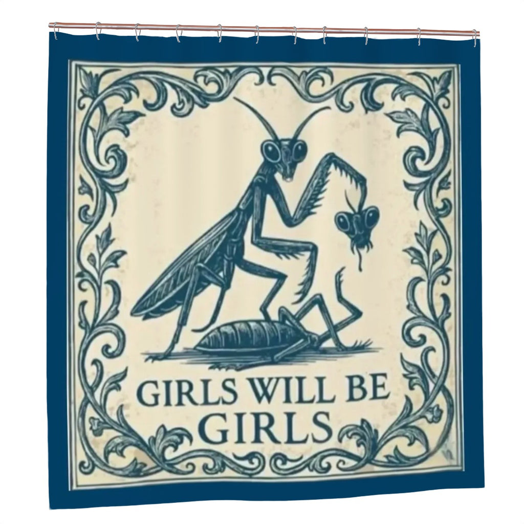 Praying Mantis shower curtain