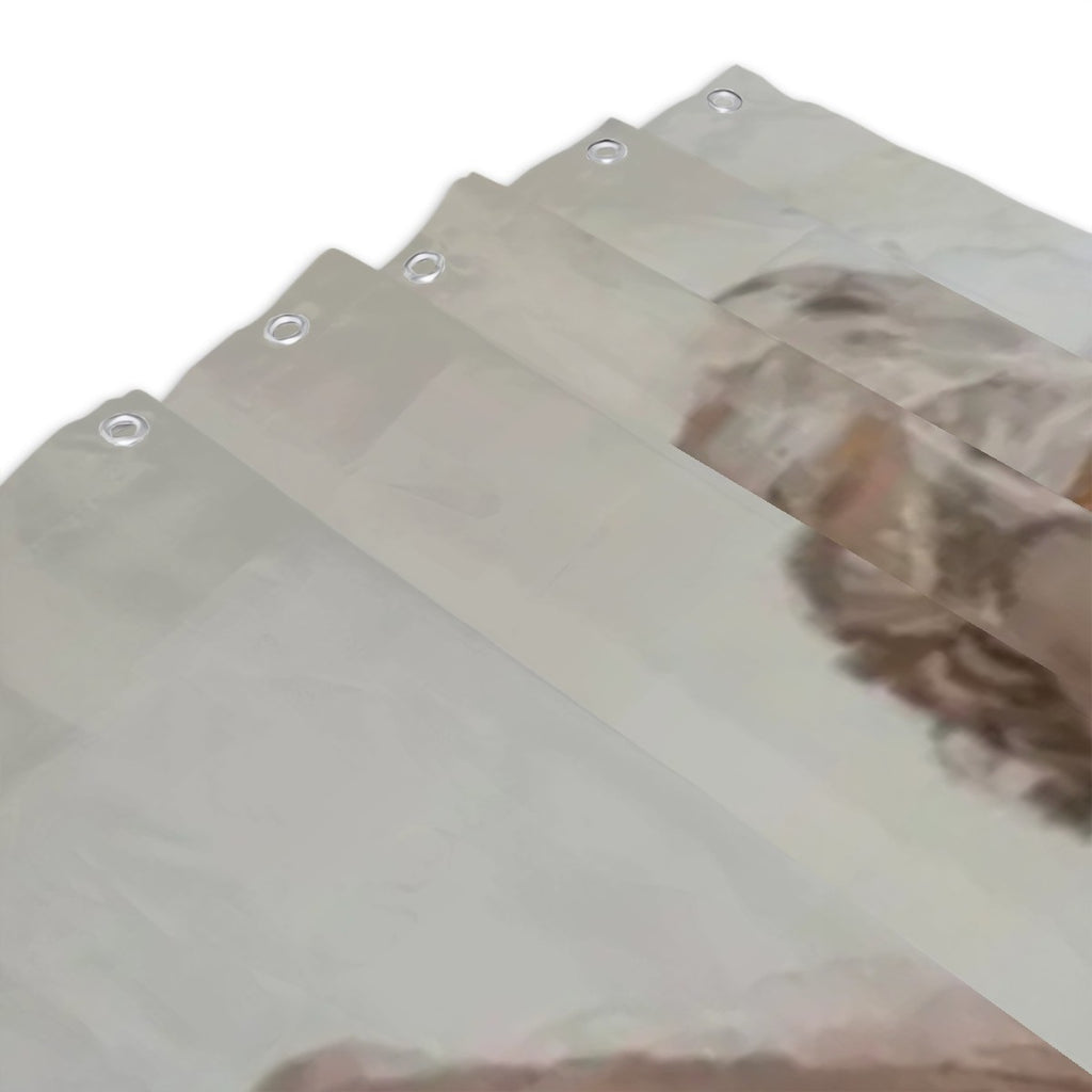 Sleeping Cherub Shower Curtain | Angel Fresco Art