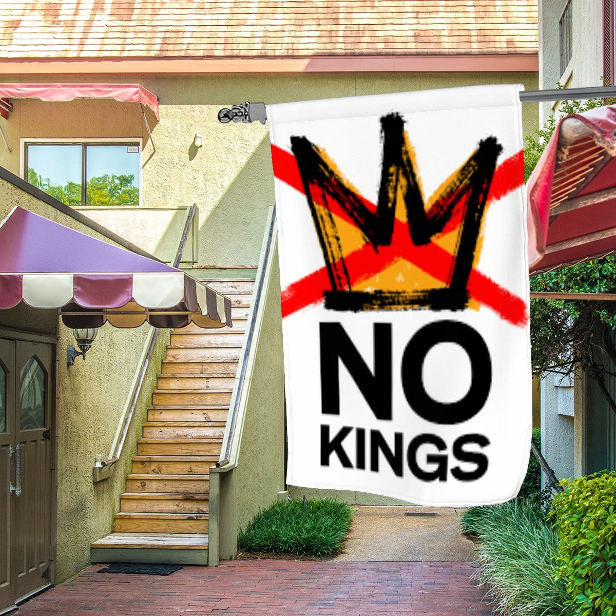 No Kings Garden flag
