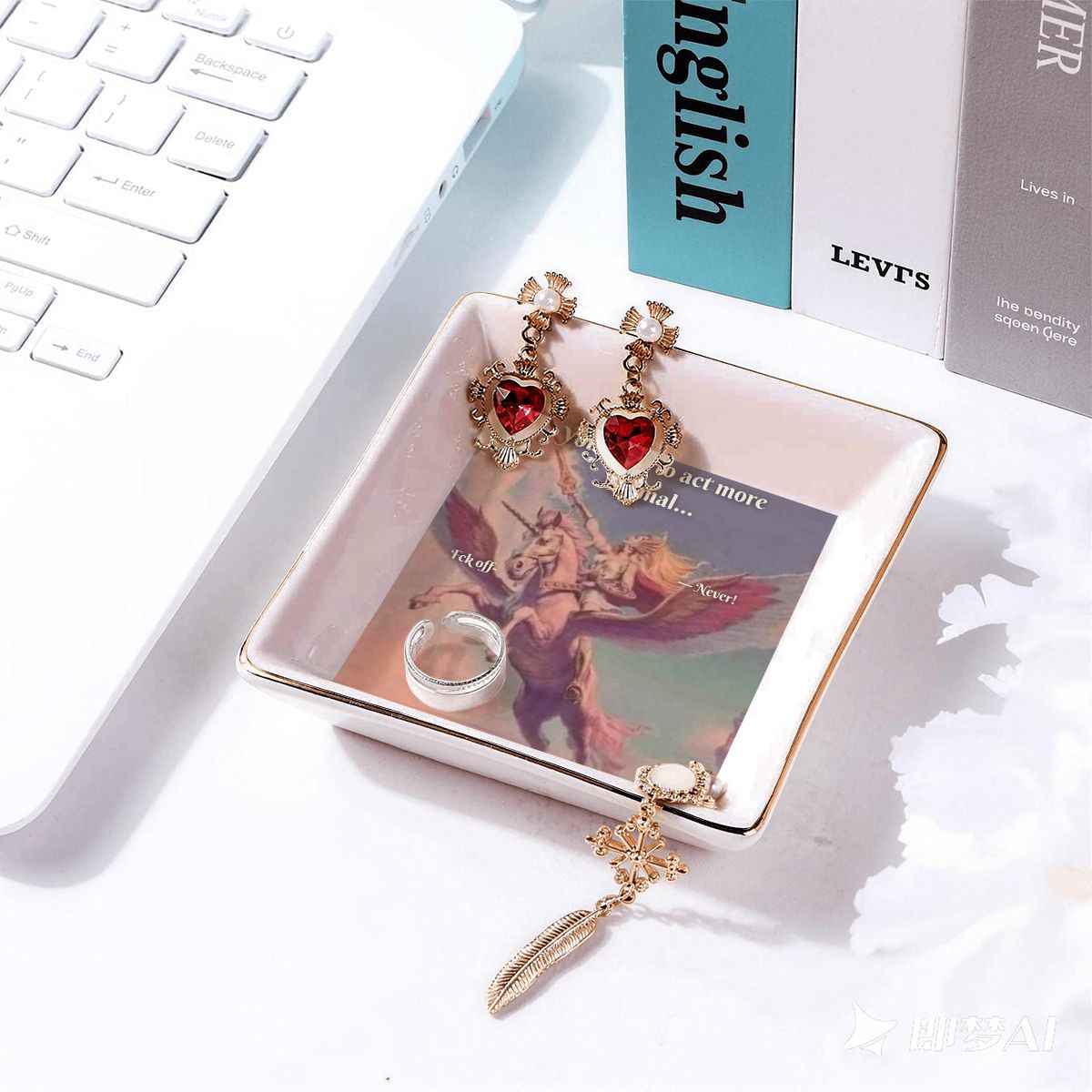 Gold Trim Jewelry Dish She-ra
