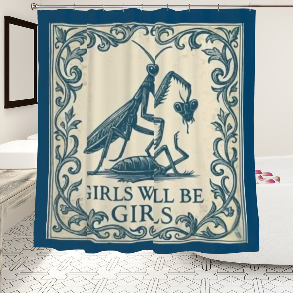 Praying Mantis shower curtain