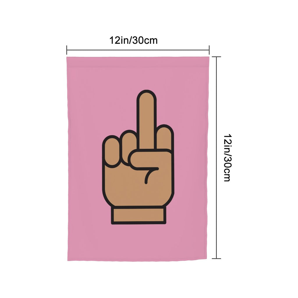 Sandy Beach F-off garden flag with bold lettering, decorative garden decor for outdoor display
