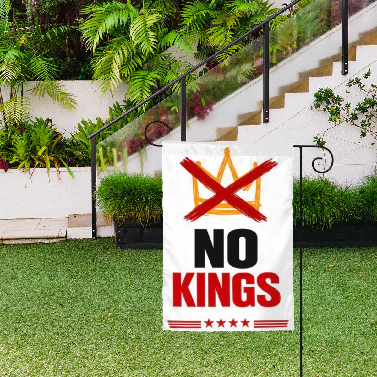 No Kings crown graphic Garden Flag