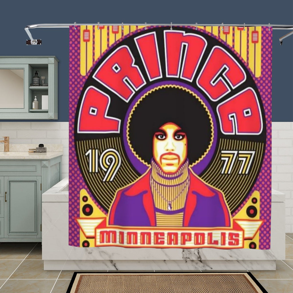 Prince Retro Portrait Shower Curtain