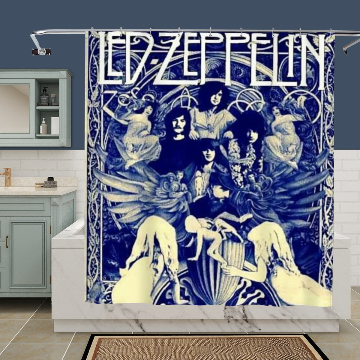 Led Zeppelin Concert poster Shower Curtain