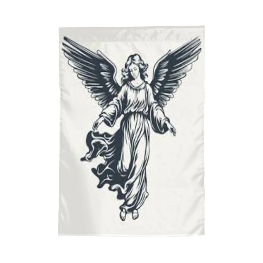 Vintage Angel garden decor flag by Sandy Beach, featuring a charming angel design suitable for outdoor garden display