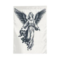 Vintage Angel garden decor flag by Sandy Beach, featuring a charming angel design suitable for outdoor garden display