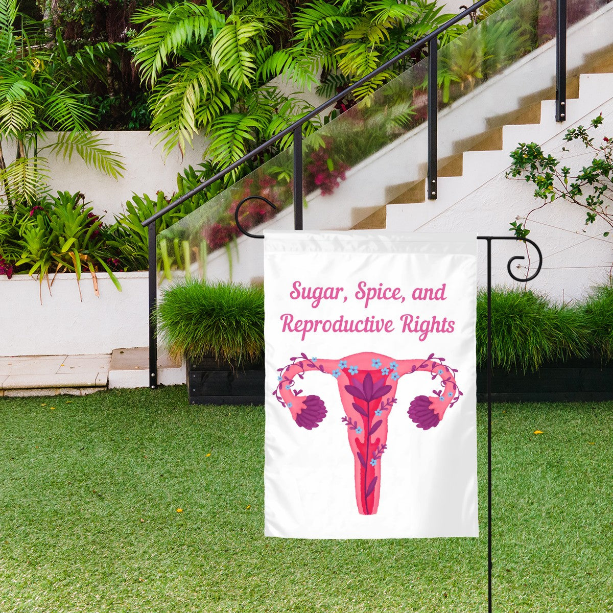 Reproductive Rights Uterus Garden Flag