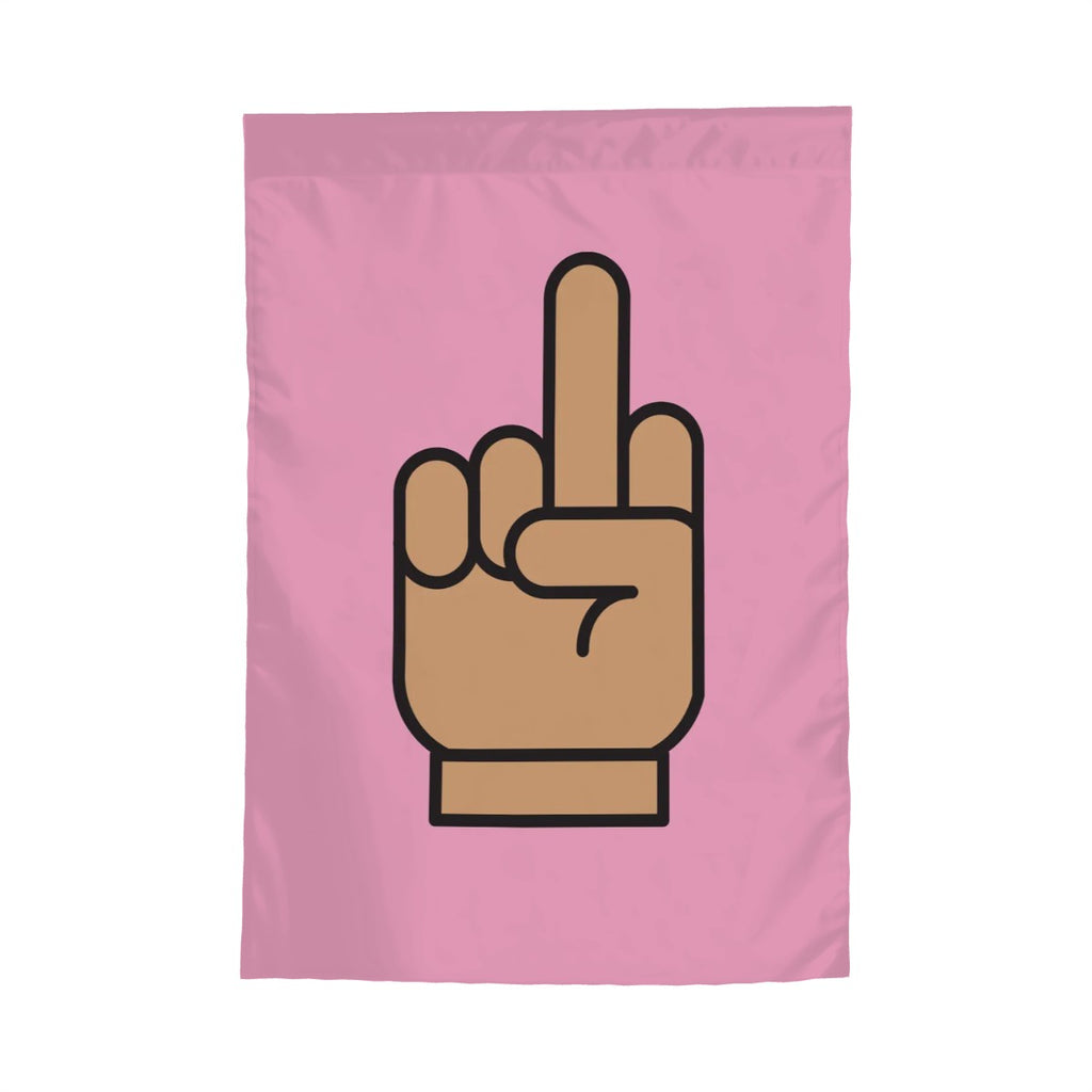 Colorful F-off garden flag by Sandy Beach featuring bold lettering, ideal for outdoor garden decor and yard display.