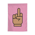 Colorful F-off garden flag by Sandy Beach featuring bold lettering, ideal for outdoor garden decor and yard display.