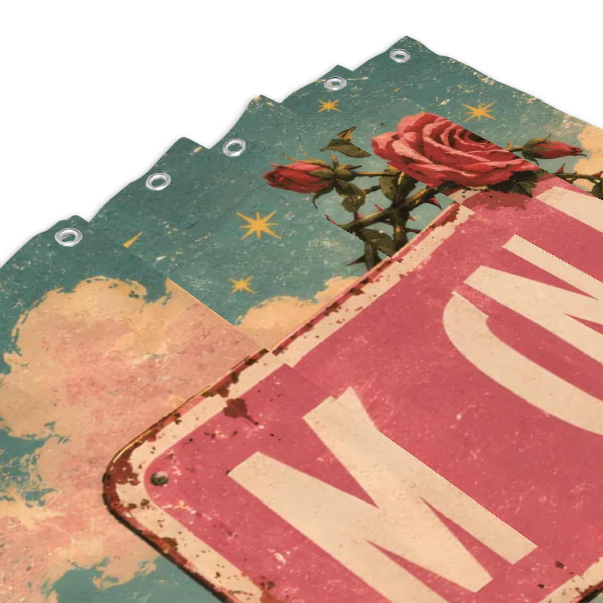 My Own Lane Shower Curtain - 72" x 72" Rustic Floral Road Sign Decor