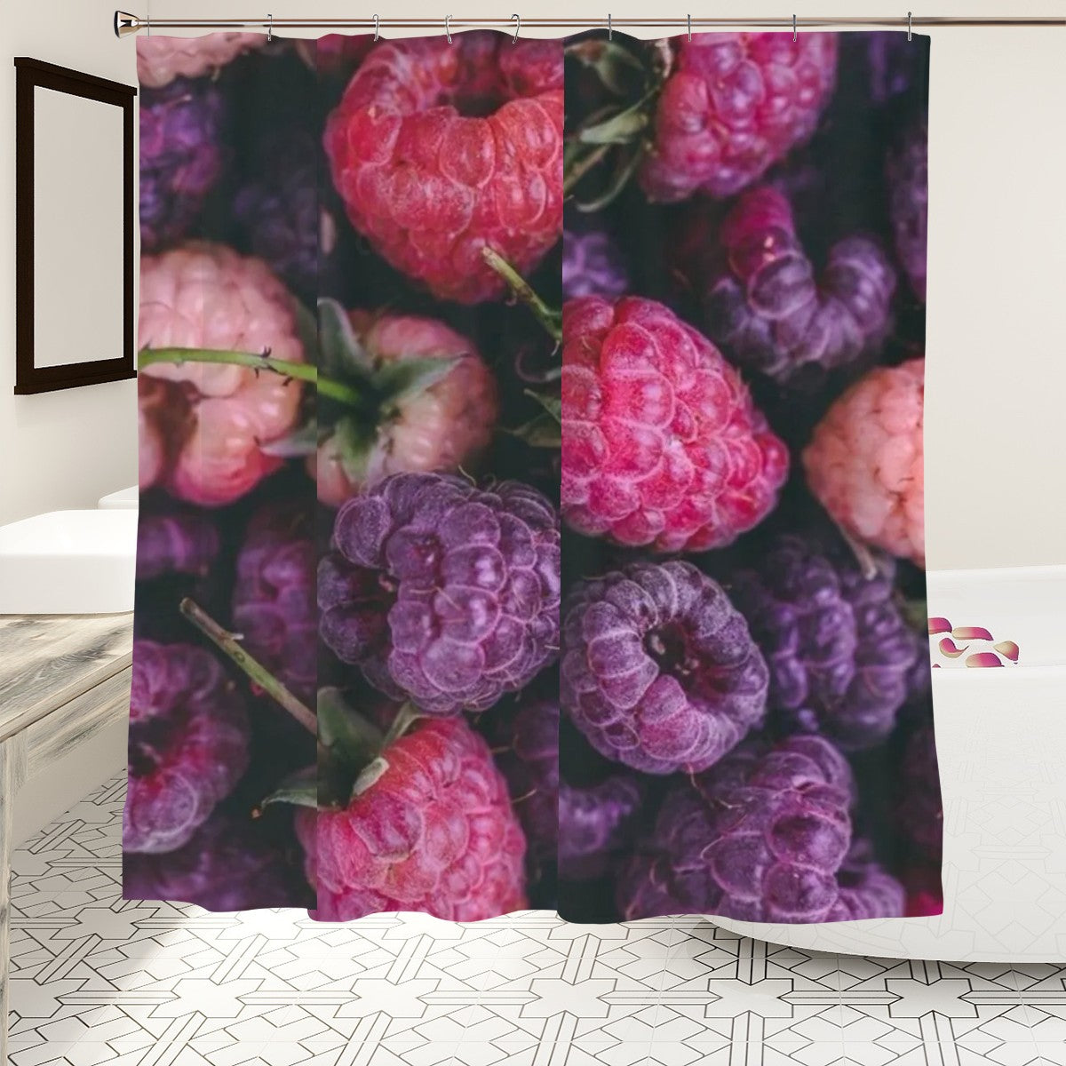 Fresh Berries Photographic Shower Curtain