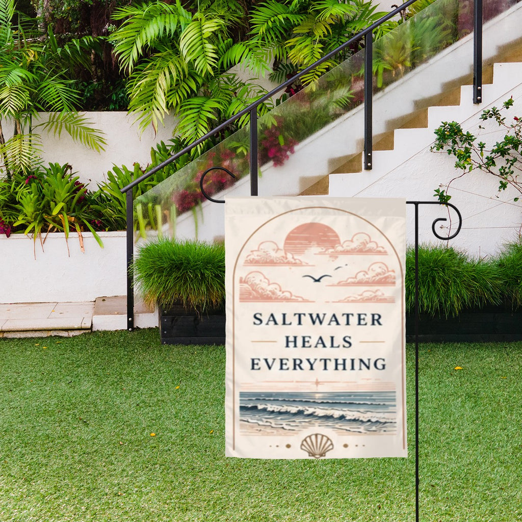 Colorful outdoor garden flag from Sandy Beach featuring vibrant yard decor for garden decoration and outdoor display.