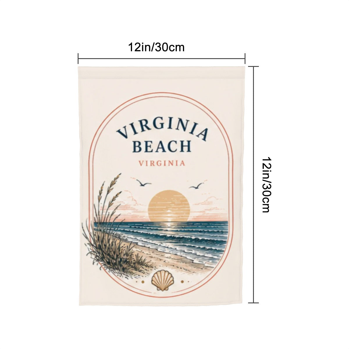 Colorful outdoor garden flag from Sandy Beach, yard decoration with vibrant design for garden decor.