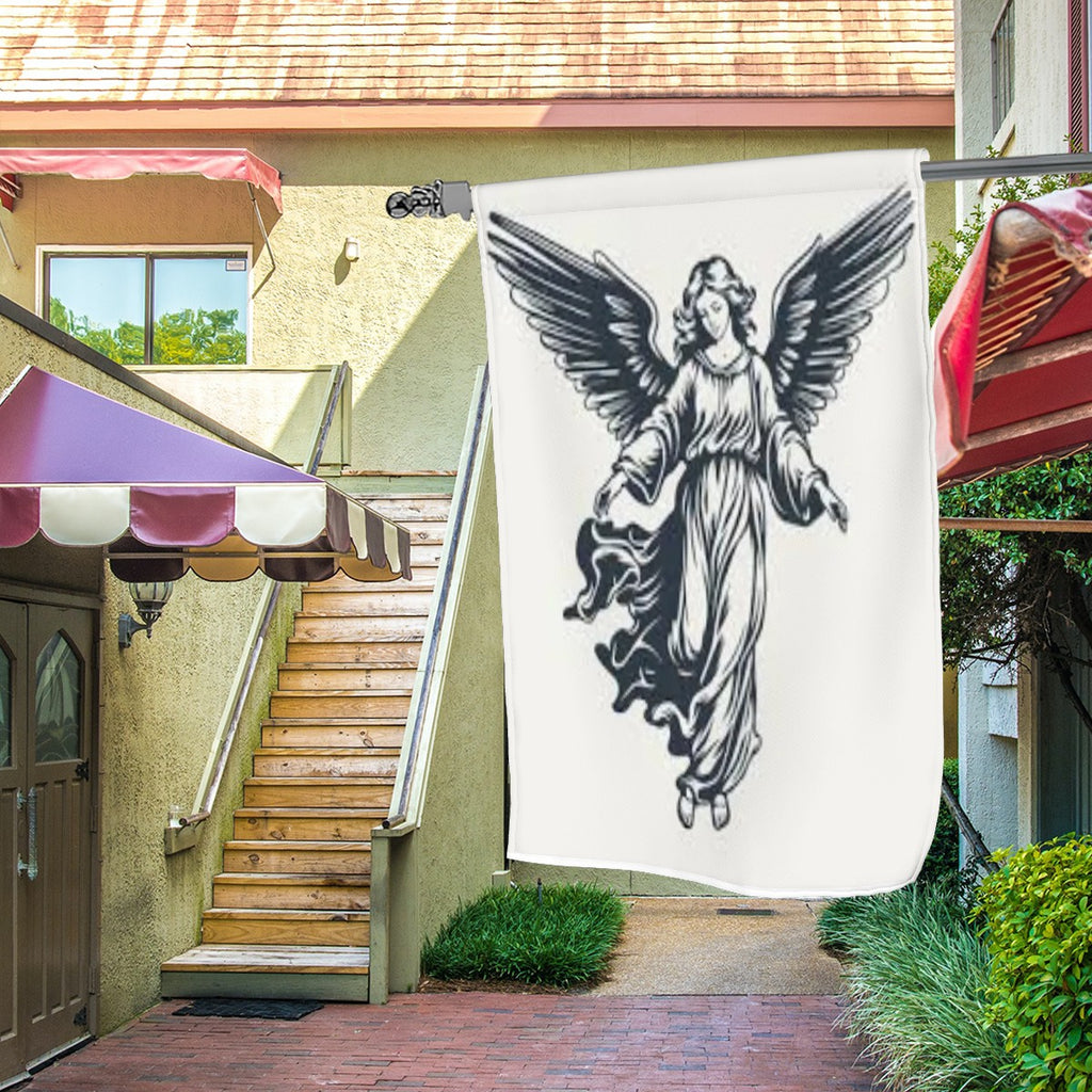 Vintage Angel garden decor flag by Sandy Beach featuring an angel design for outdoor decoration.