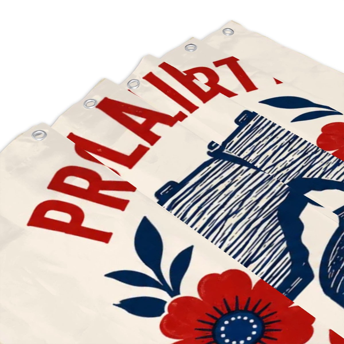 Proclaim Liberty Shower Curtain – Liberty Bell 1776-2026 Patriotic Bathroom Decor - Sandy Beach