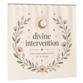 Sandy Beach bathroom decor shower curtain with a seaside design, hanging on a rod in a modern bathroom setting.