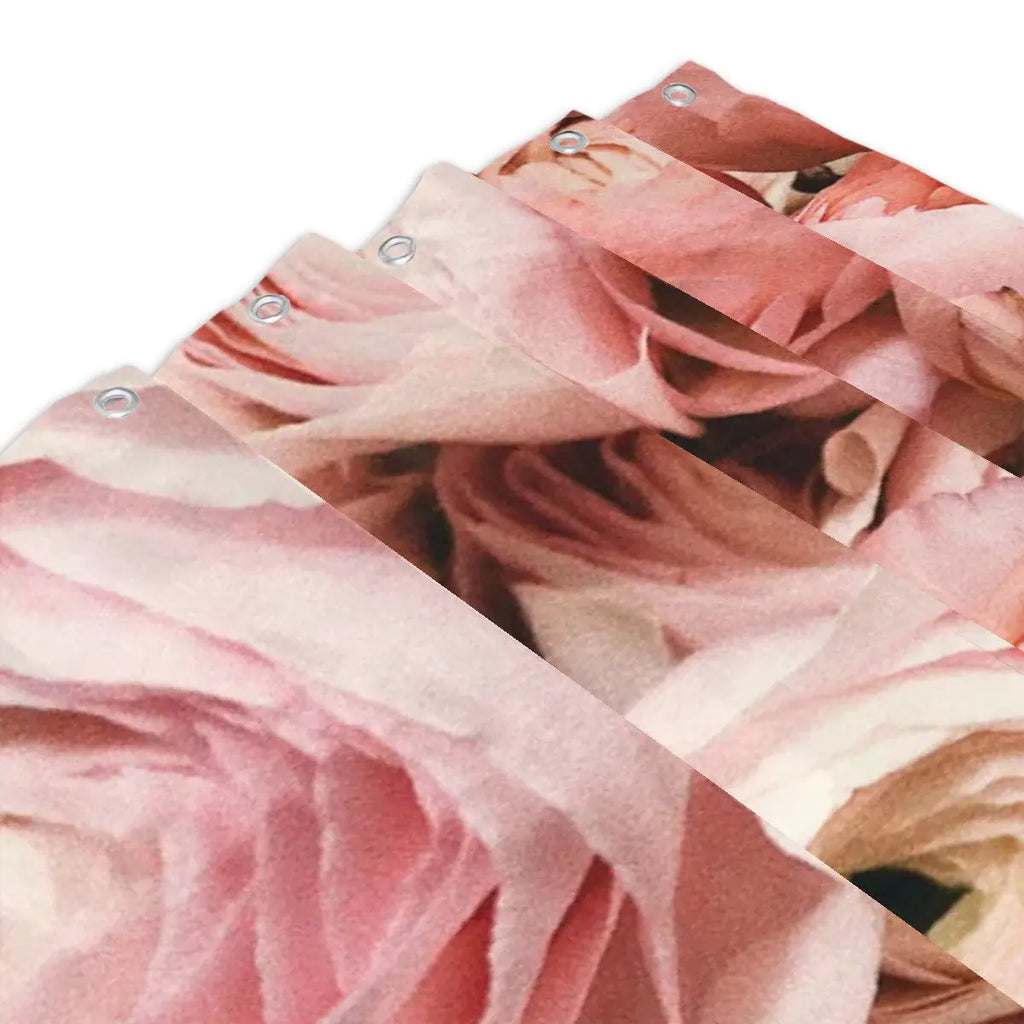 Pink Ranunculus Floral Shower Curtain Sandy Beach