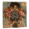 At Peace and Yet On Fire Shower Curtain - 72" x 72" Floral Woman Art