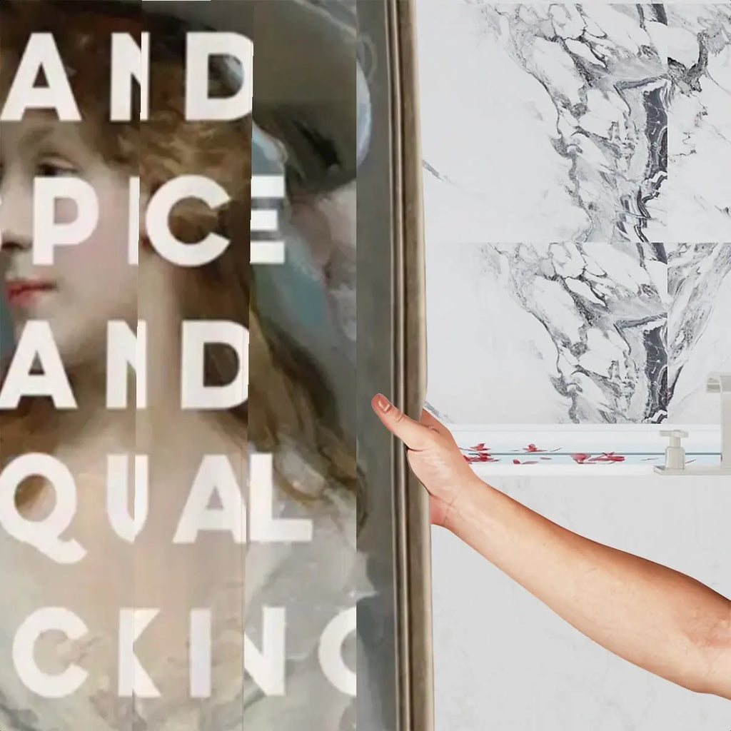 Sandy Beach Sugar and Spice and Equal Rights shower curtain with colorful, decorative bathroom decor design.
